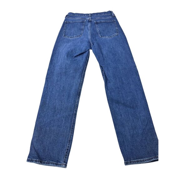 Old Navy Womens Sky Hi Straight Extra High-Rise Jeans Size 4 Blue Denim - Picture 2 of 13